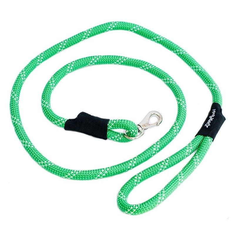 ZippyPaws – Climbers Dog Leash – Tough Climbing Rope Dog Leash – 2/3 Inch Thick 6ft Green