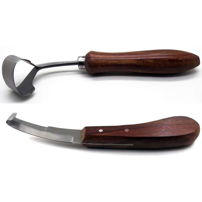 2 Pcs Veterinary Horse Hoof Double Edge & Swiss Knife 8″ Premium Instruments