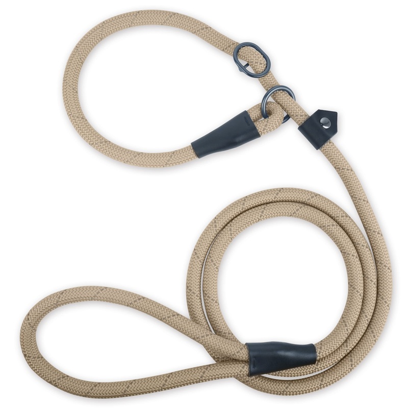 6FT Slip Lead Dog Leash, No Pull Dog Leash Slip Lead,Durable Dog Training Slip Leash,Reflective Slip Leash for Large Medium Dogs 6ft * 1/2″ Beige