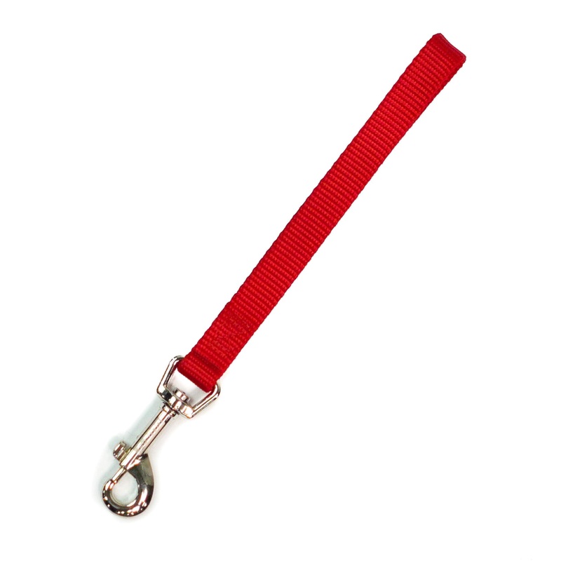 Blue-9 Dog Training Leash, 9 Inch Tab Lead for Obedience, Recall, and Agility Training, Made in The USA Red