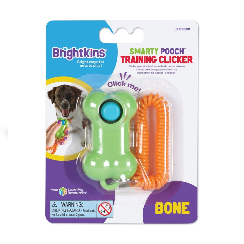 Brightkins Smarty Pooch Training Clicker: Bone – 1 Piece Dog Training Clicker, Perfect for Dog Training and Obedience Games, Dog Stocking Stuffers