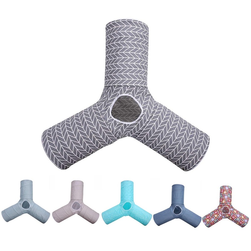 Cat Tunnel Cat Toys- Collapsible 3 Ways Play Toy, Fun for cat , Rabbits,Kittens Gray Arrow
