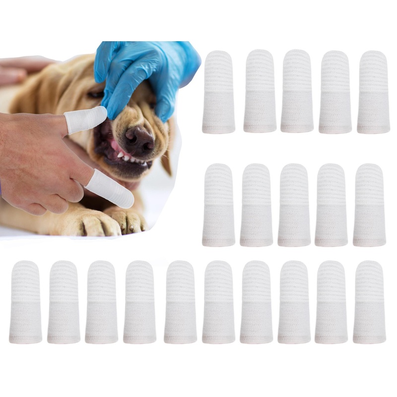 CXP Good Goods Dog Toothbrushes,Two-Finger Toothbrush Kit,360Teeth Cleaning for Dogs,Cats (20 Pieces) 20 Pieces