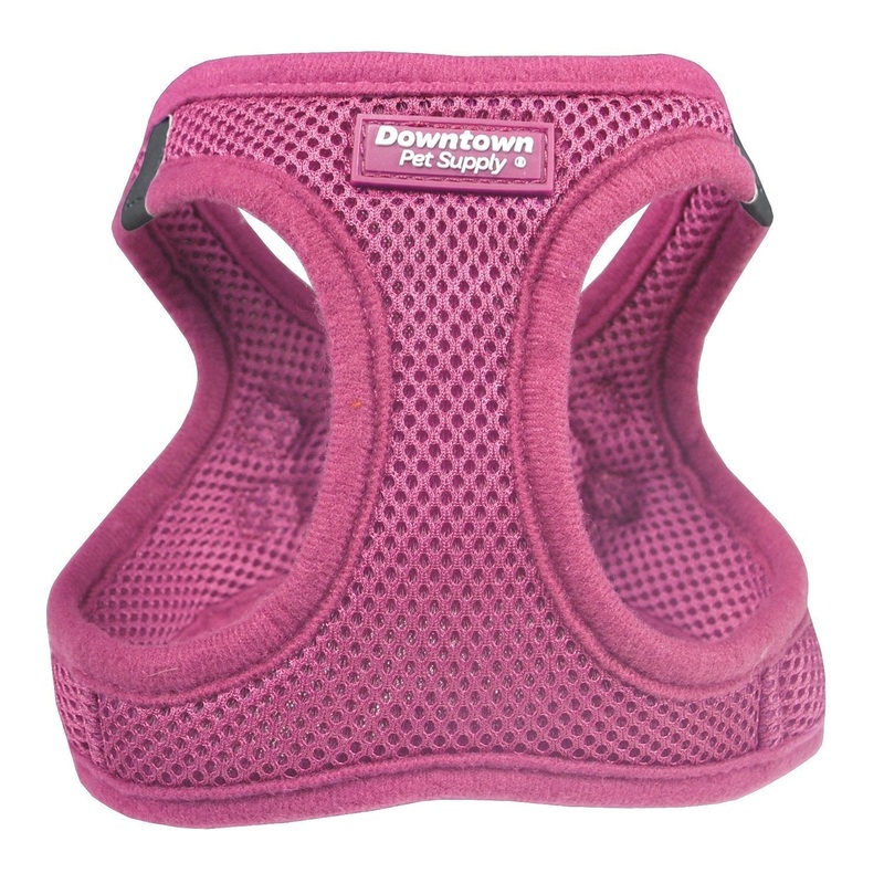 Downtown Pet Supply – Dog Harness for Small, Medium and Large Dogs No-Pull – Step in Dog Harness – Padded Mesh Fabric Dog Vest with Reflective Trim, Velcro and Buckle Straps Pink