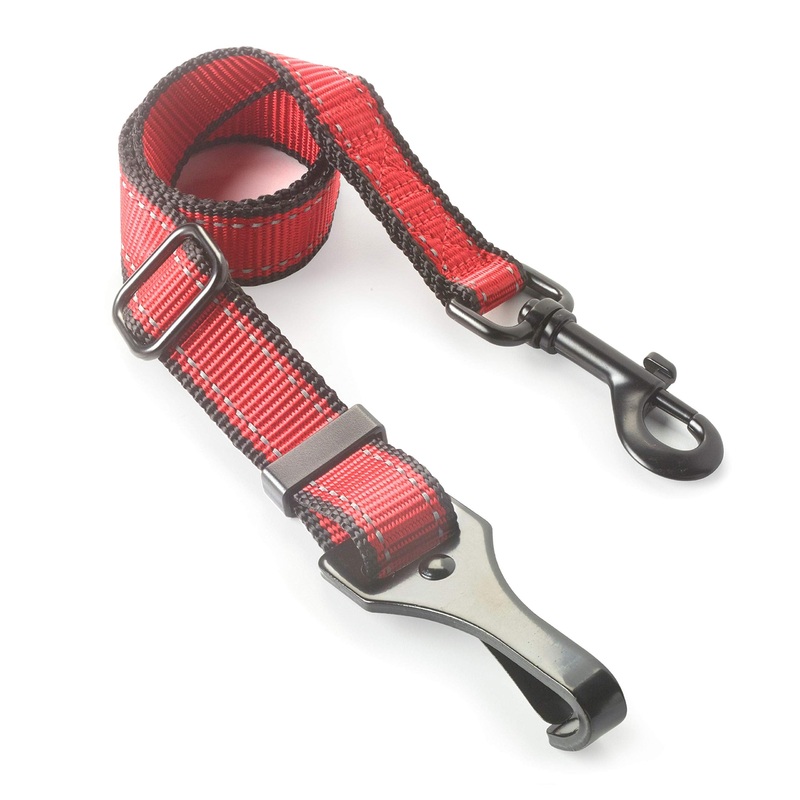 Dutchy Brand Ultra Strong Dog Car Tether – Universal Animal Seat Belt Restraint Keeps Pets of all Shapes and Sizes Safe while Riding in Cars or Trucks – Works with Built-in LATCH Anchor System