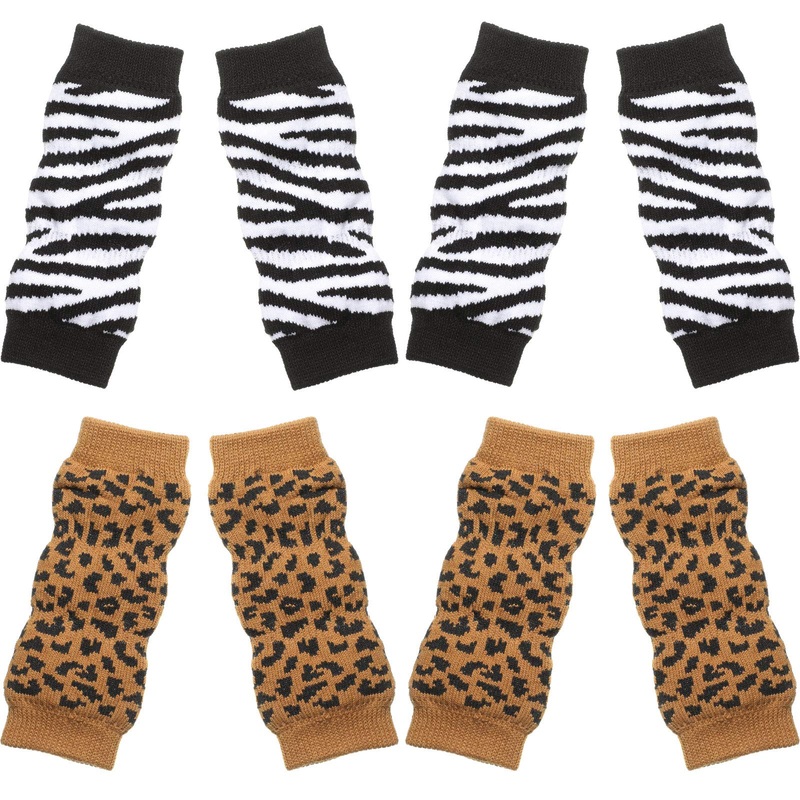 Geyoga 2 Sets Knitted Pet Leg Warmers Elastic Pet Leg Hock Protectors Warm Dog Hock Covers Pet Leg Sleeves for Medium and Large Dogs, XL