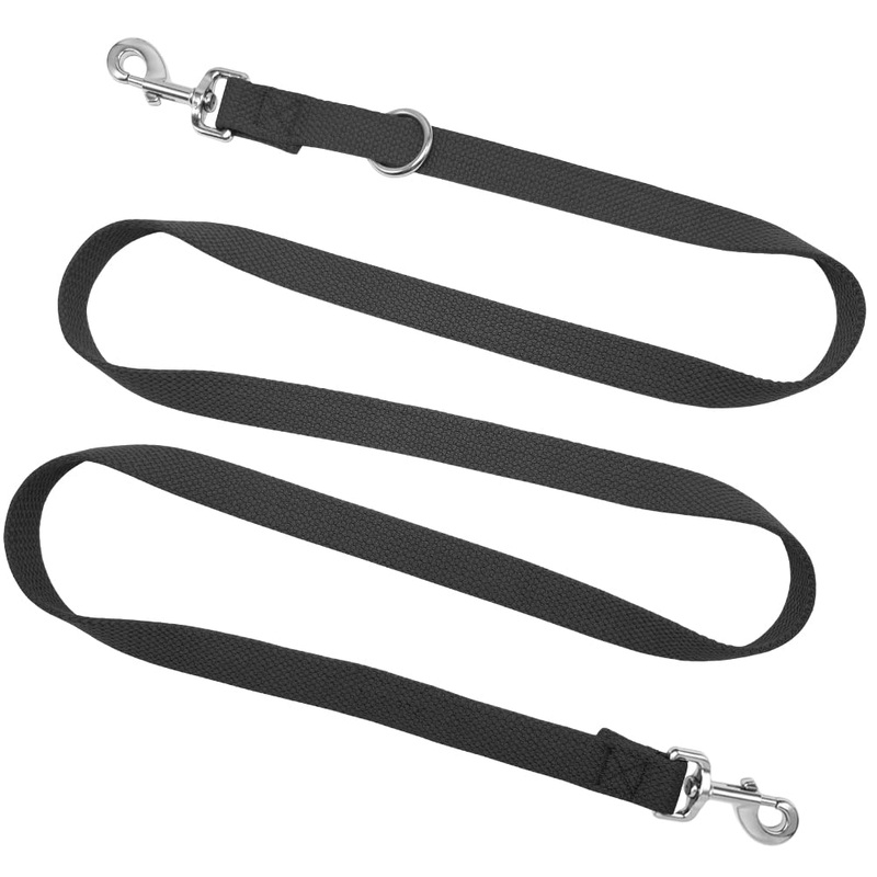 Hoanan 6FT, 10FT Training Tie Down, Heavy Duty Dog Tether Strong Dog Tie-Out Web for Medium Large Ex-Large Dogs Indoor Outdoor Porch Camping Black