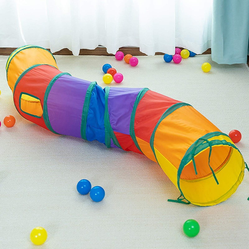 iCAGY Cat Tunnel for Indoor Cats Interactive, Rabbit Tunnel Toys, Pet Toys Play Tunnels for Cats Kittens Rabbits Puppies Crinkle Collapsible Pop Up 47″ Multi-colored