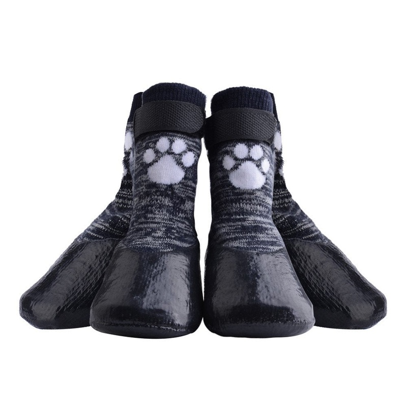 KOOLTAIL Dog Socks Anti Slip with Straps Traction Control Waterproof Paw Protector Black XL – Paw Width: 2.6″, Length: 6.3″