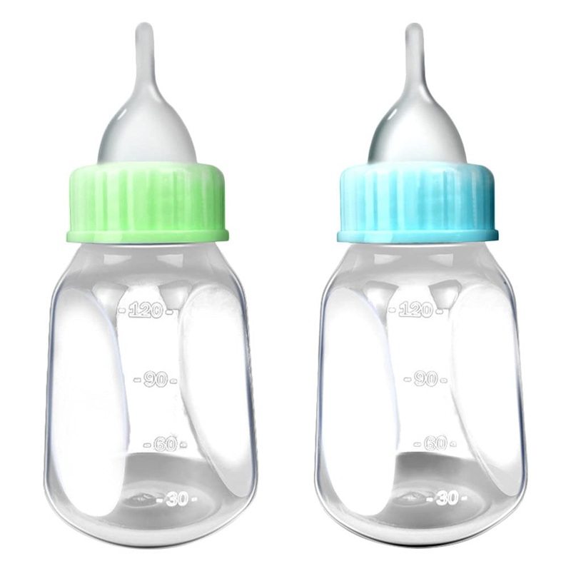 balacoo Pet Nursing Bottle 120ml Cat Feeding Bottle for Newborn Kittens Puppies Small Pet Feeding Tools Blue and Green