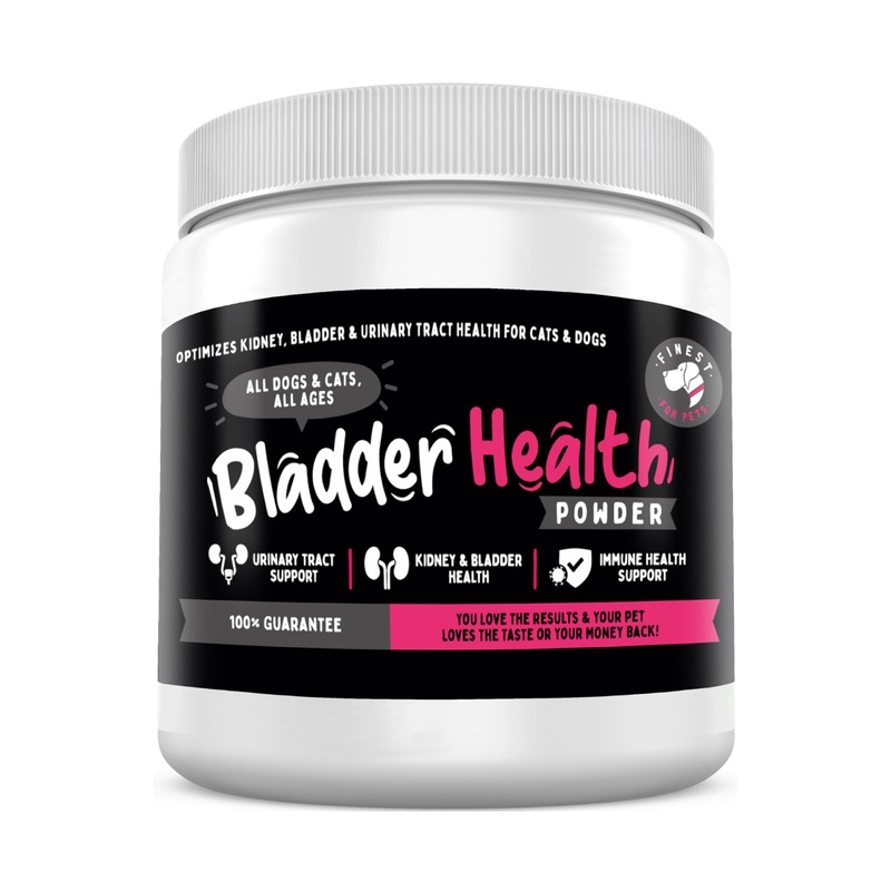 Bladder Health Dog & Cat UTI Remedy – Cranberry Supplement for Pet, Bladder, Kidney Support & Urinary Tract Health Powder with Cranberry & D-Mannose (120g – 120 Scoops)