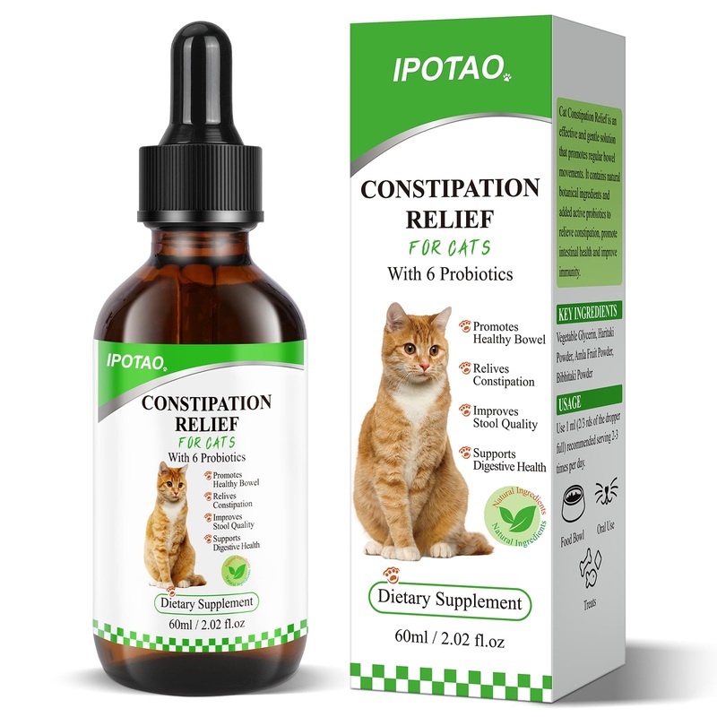 Cat Constipation Relief, Constipation Relief for Cat, Cat Laxative Constipation Relief, Natural Cat Stool Softener for Digestive Health, 60ml