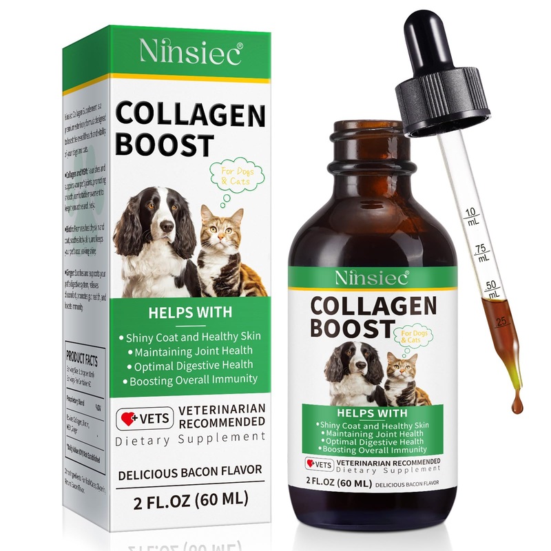 Collagen for Dogs | Cat Joint Supplement | Dog Multivitamin Liquid Support Joint | Glucosamine for Dogs&Cat | Dog Liquid Vitamins for Digestion, Heart, Skin & Coat (1 pcs) 1 pcs