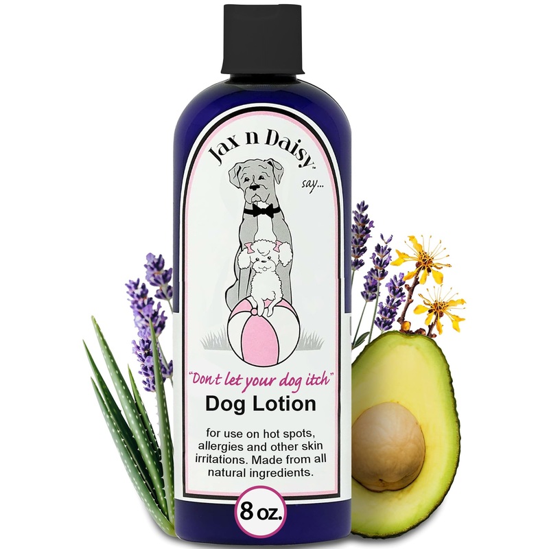 Jax N Daisy Don t let Your Dog Itch Lotion Itch Relief for Dogs 8oz Treatment and Skin Soother for Dogs with Itchiness and hot Spots Dog Grooming Supplies Anti for Dog Lotion Itch relief 8oz