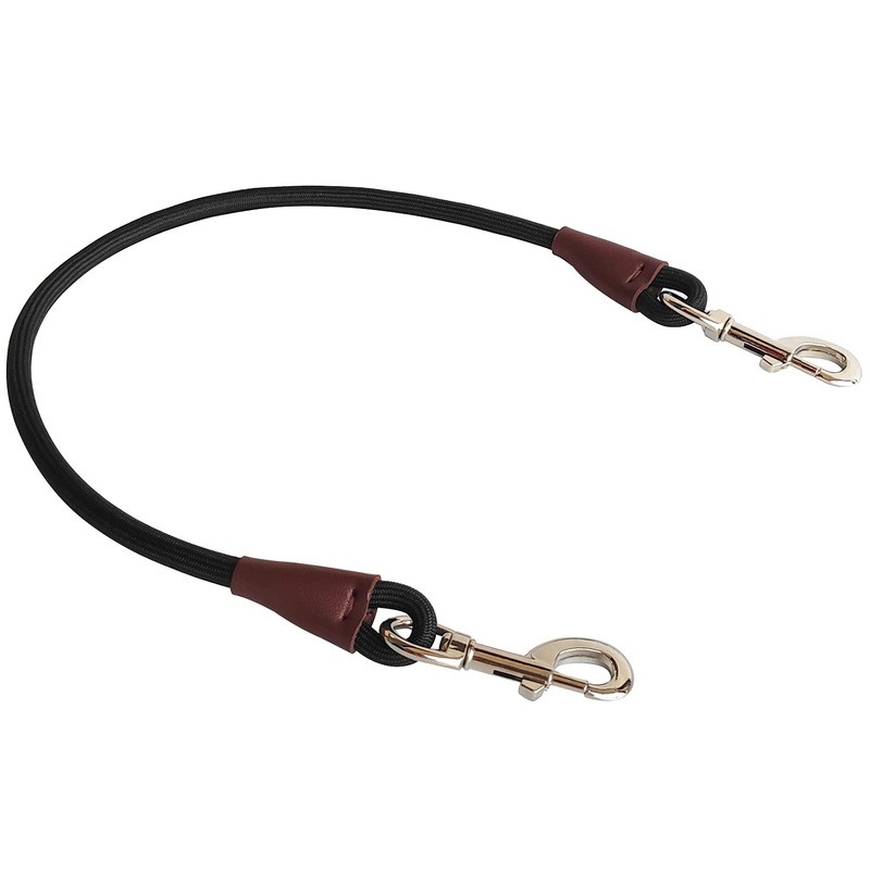 MayPaw Training Tie Down Short Dog Tie Indoor Tether Rope Dog Car Leash Seat Belt -5 Sizes Pet Vehicle Safety Restraint Lead for Small Medium Large Dogs 19.6 Inch/50 CM black