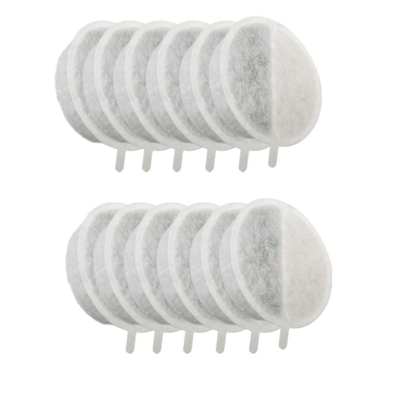 Nugget Drinking Fountain Replacement Filters | Activated Charcoal and Ion Exchange Resin for Water Filtration 12-Pack