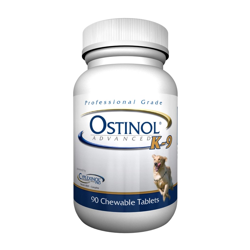 Ostinol Advanced K-9. Dogs Bone & Joint Supplement. Stem Cell Activation Certified. Bio Active Protein Complex for Maintaining Mobility and Joint Function. 90 Chewable Bone-Shaped Tablets