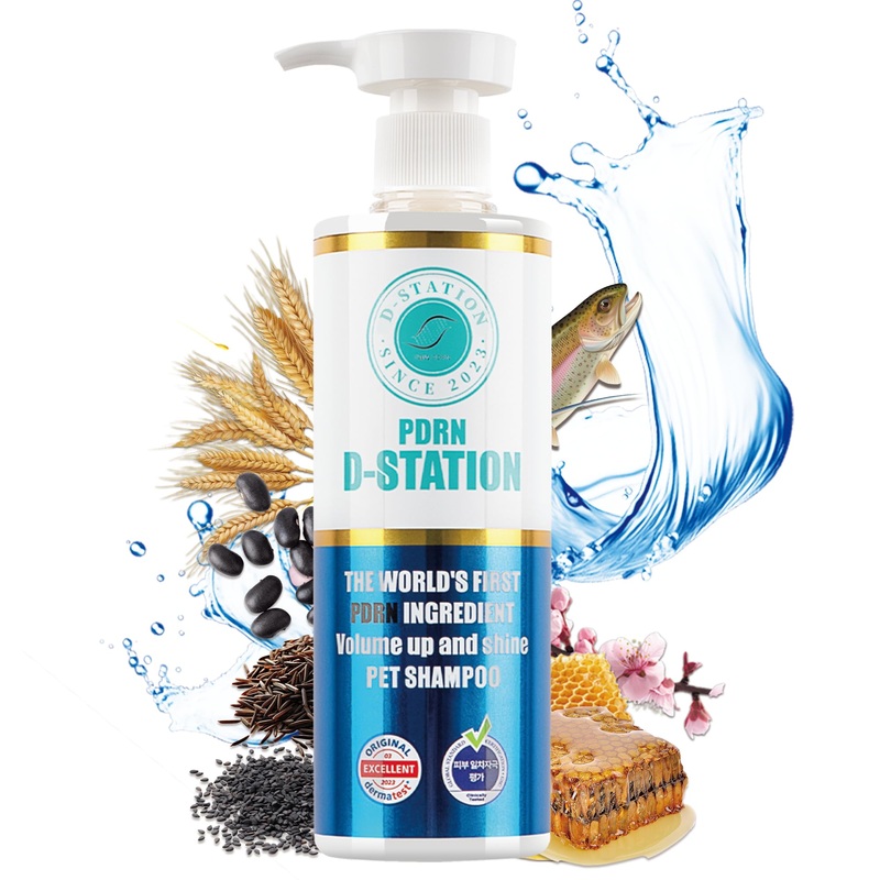 PDRN Volume Up & Shine Pet Shampoo – Contains PDRN & Manuka Honey – Enhances Skin Health, Moisturizes, Relieves Itching, Prevents Odor, Enhances Volume, and Gives Coat Shine for Dogs and Cats. 10.1 oz