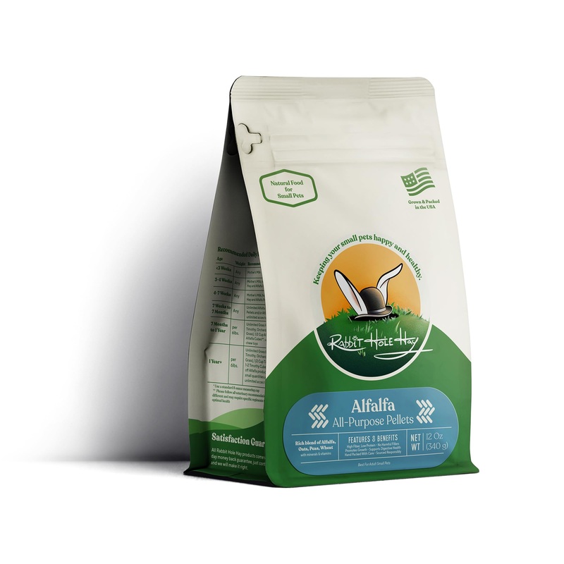 All Natural Alfalfa Pellets for Small Pets – 12 oz – Nutrient-Rich Blend 12 Ounce (Pack of 1)