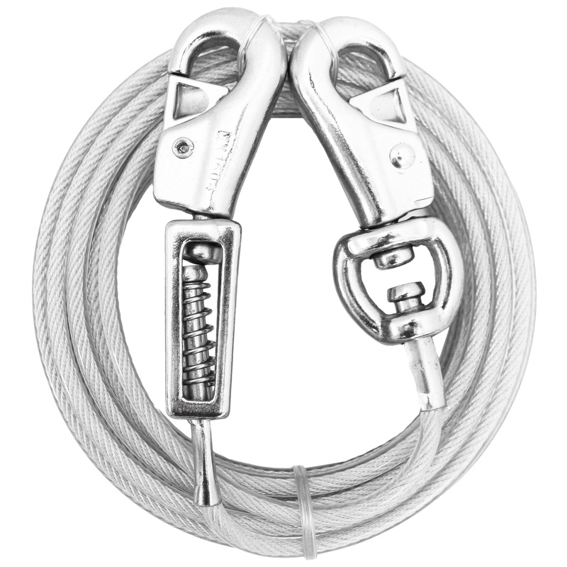 Boss Pet – Prestige 15ft Beast Dog Tie Out with Spring Vinyl
