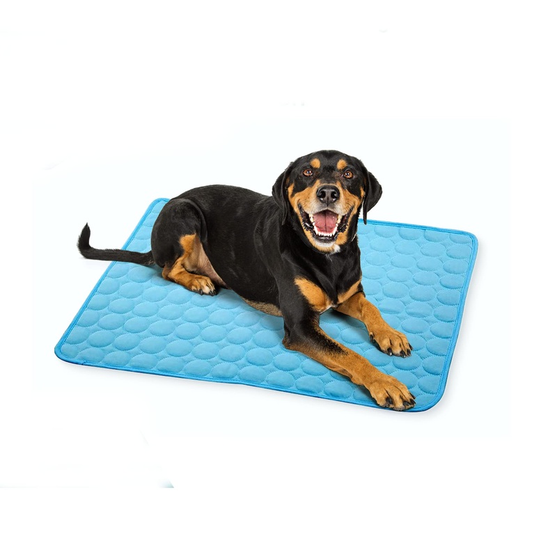 Dog Cooling Mat for Dog Bed, Dog Kennel, and Dog Crate – Cooling Pad for Dog and Cat – Portable & Washable Cooling Blanket Large (27.5 x 21.5 inch)