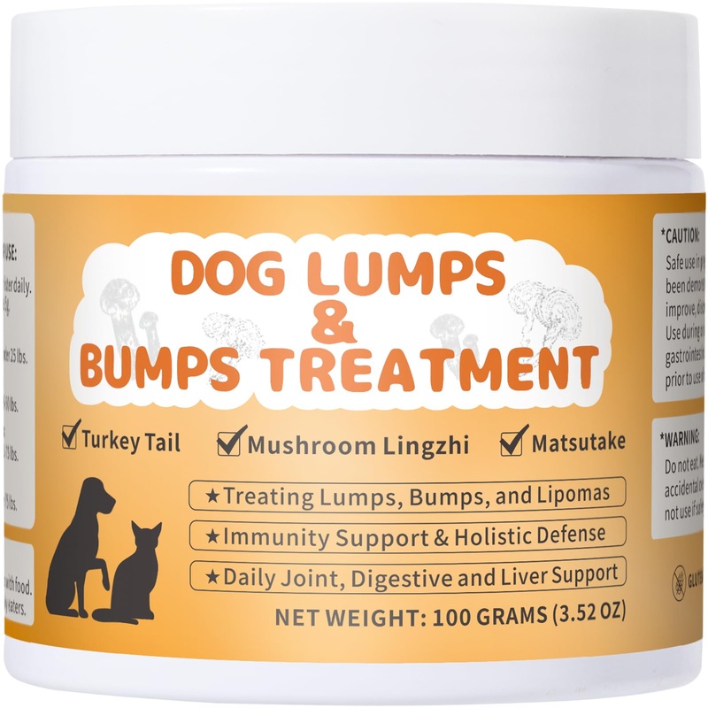Lumps and Bumps Dog Supplement, Lipoma Treatment for Dogs -Mushroom Powder for Dogs Support Digestive & Immune System, Improved Mobility, 3.52 oz