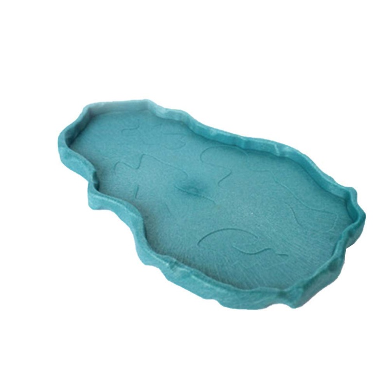 OMEM Luminous Reptile Food Bowl, Large Water Dish, Terrarium Bowls, Tortoise Bowl Sky blue