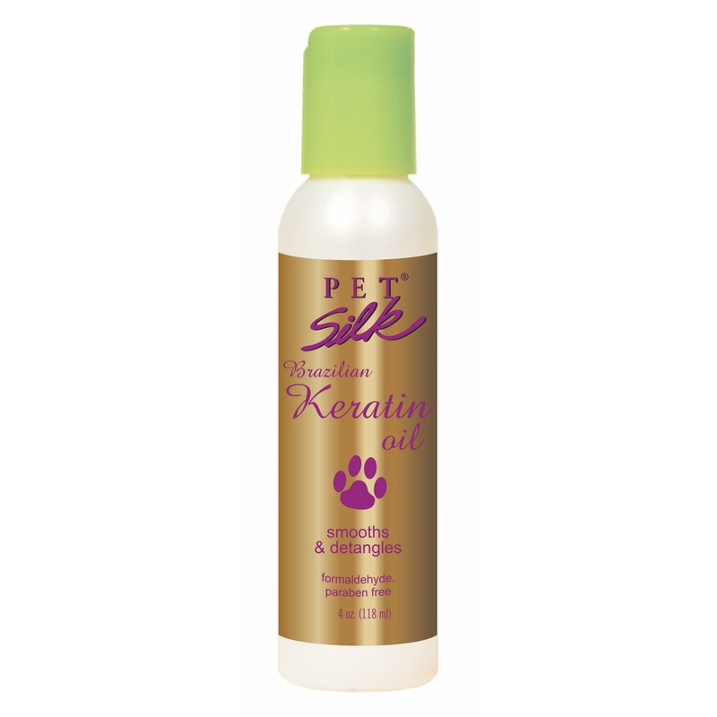 Pet Silk Brazilian Keratin Oil – For Dry Coat- Leave-In Oil for Dog and Cat Fur – Leave Pet Hair Shiny, Smooth, and Soft – Reduce Puppy and Kitten’s Coat Shedding