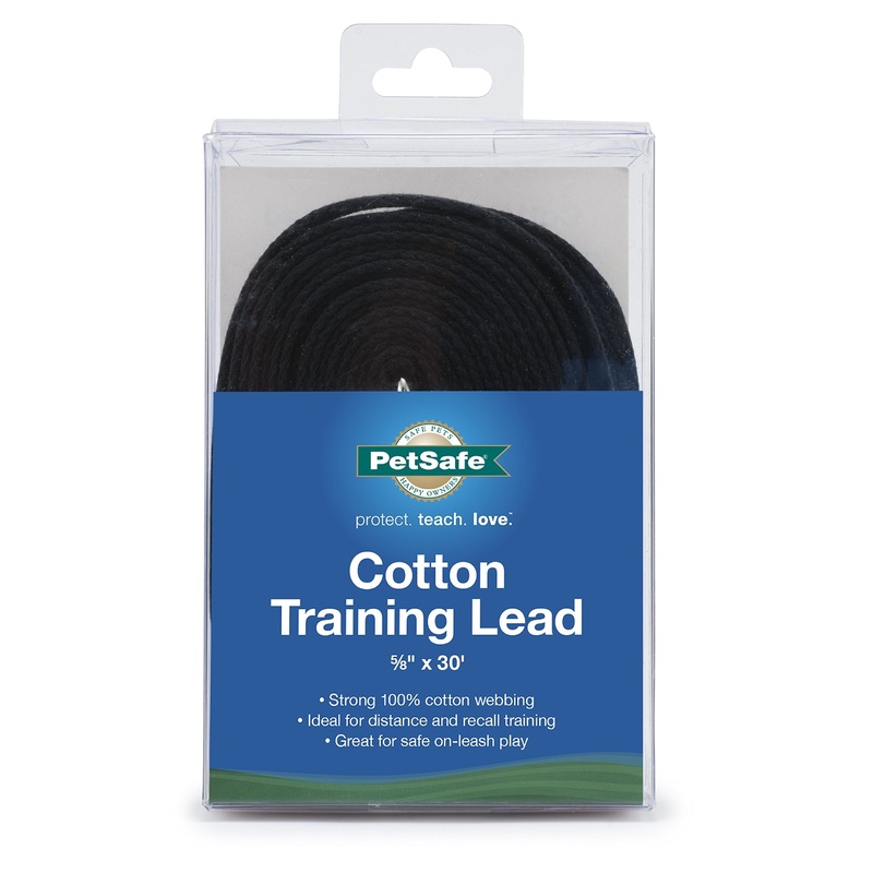 PetSafe Cotton Training Lead Black 5/8″ X 30′
