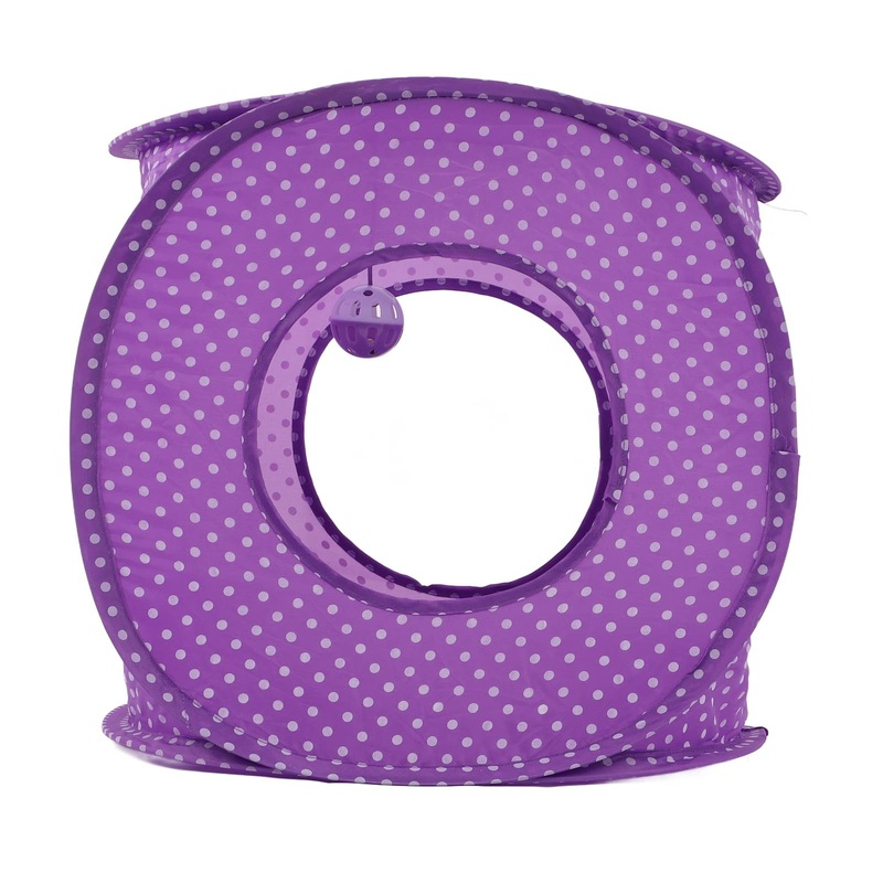 Pssopp Cat Tunnels Indoor Collapsible Maze Cat Tunnel Bed Cat Play Tent Interactive Toy for Cat Puppy Kitten Rabbit