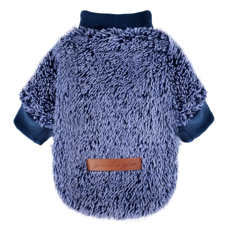 YIikeyo Winter Dog Clothes for Small Dogs Boy Girl Yorkie Chihuahua Warm Flannel Sweater Cute Funny Pet Puppy Clothing Cat Doggie Coat XS S M L Large Blue