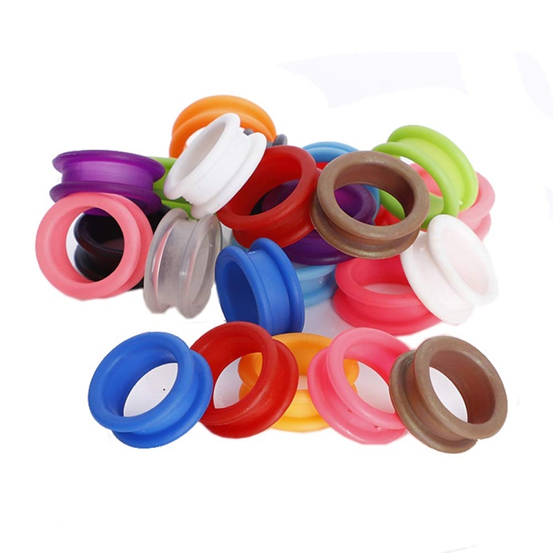 12Pcs Soft Silicone Scissors Finger Ring Barber Hair Shears Scissors Thumb Ring Shear Grips Inserts Finger Protector Ring Scissor Accessories for Grooming Scissors Pet Shears, Random Color