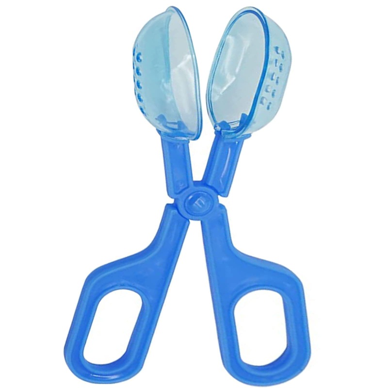 Bilindasly 1PCS Reptile Feeding Blue Cleaning Tool Scooper Feeding Tool Amphibian Terrarium Spider Cricket Feeding Clamp Litter Clamp