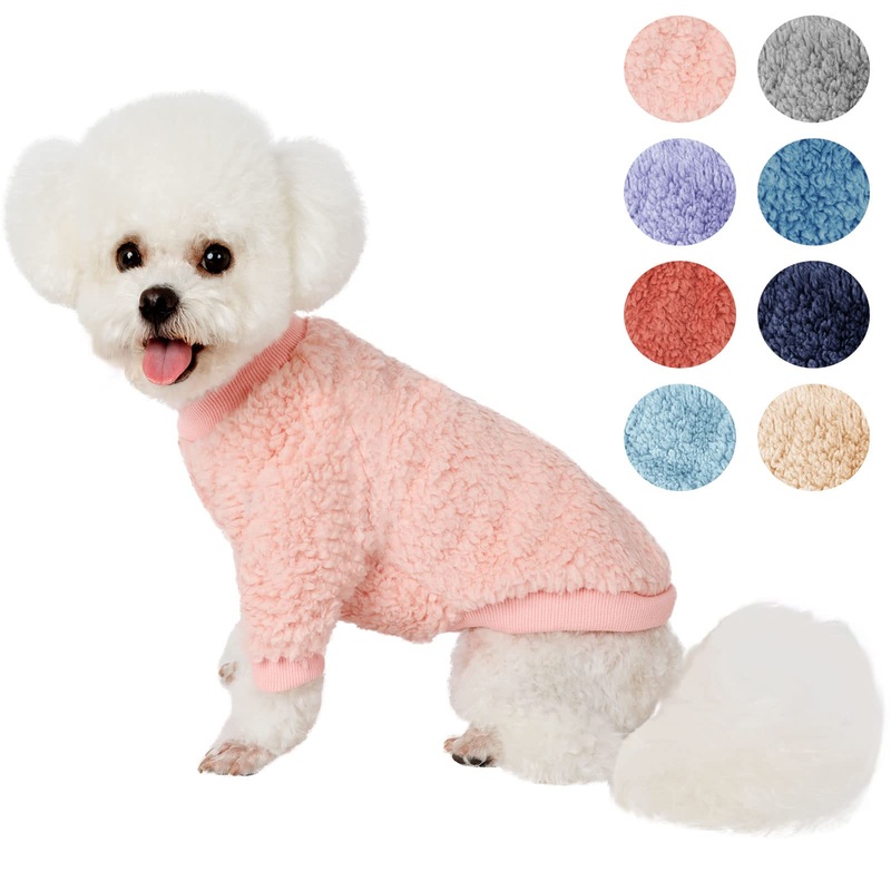 Dog Sweaters, Dog Clothes for Small Medium Dogs Boy or Girl Cat Puppy Sweater Sweatshirts Soft Warm Winter Coats Apparels Outfit for Dogs and Cats X-Small Angel pink