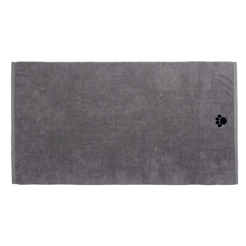DRI Ultra Absorbent Quick Dry Microfiber Pet Towel Large, 55 x 28 inch Grey