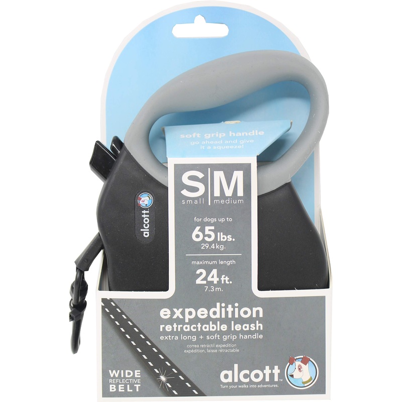 Expedition Retractable LEASHES Expedition Retractable 24FT BK MD, Black Small/Medium