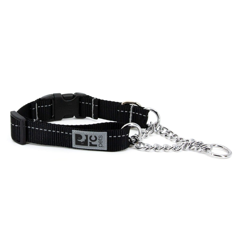 RC Pet Products Primary Collection Martingale Dog Training Clip Collar Black Medium: 1″ Width
