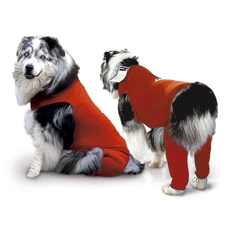 SurgiSnuggly Dog Recovery Suit with Dog Leg Sleeve for Back Legs, Easier Than Dog Pants Or Dog Suspenders for Your Dogs After Surgery Care Medium