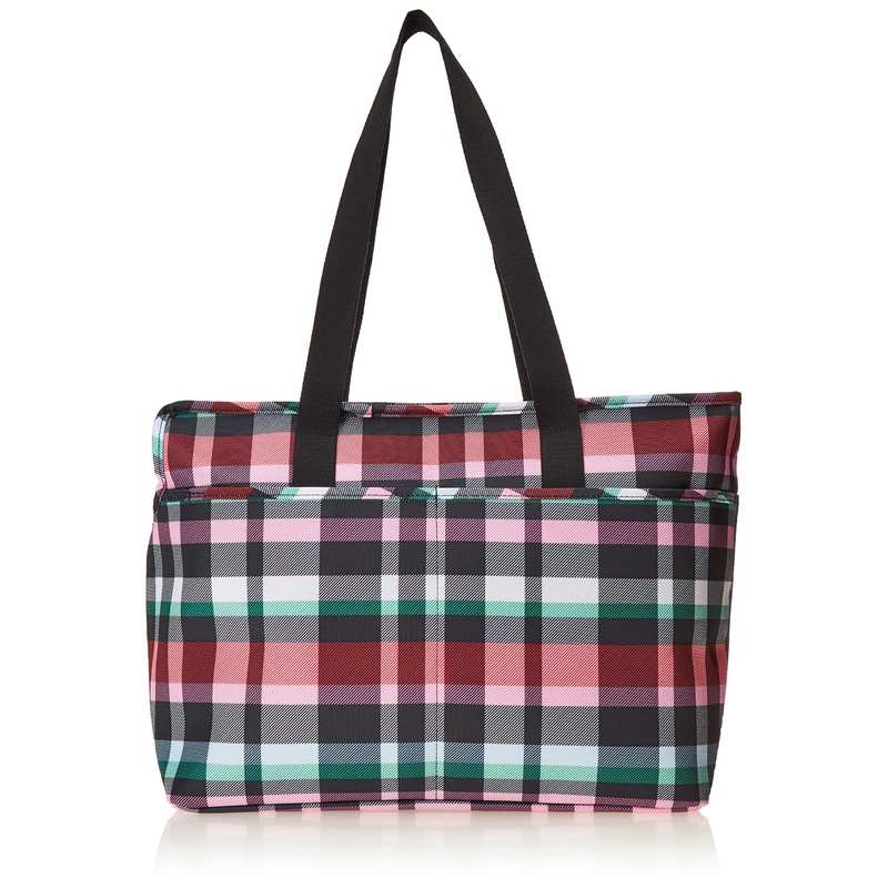 Vera Bradley Recycled Lighten Up Water-Repellent Pet Carrier Tote One Size Ribbons Plaid – Recycled Cotton
