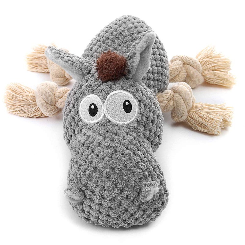 Dog Toy, Large Dog Squeaky Toys, Stuffed Animal Dog Plush Toy for Puppy, Small, Middle, Large Dogs (Donkey(Grey)) Donkey