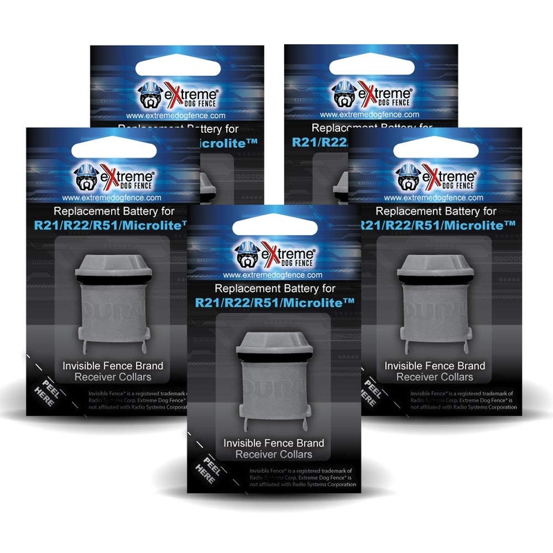 Invisible Fence Brand with Compatible Battery-R21/R22/R51/Microlite- Re-Designed 5-Pack