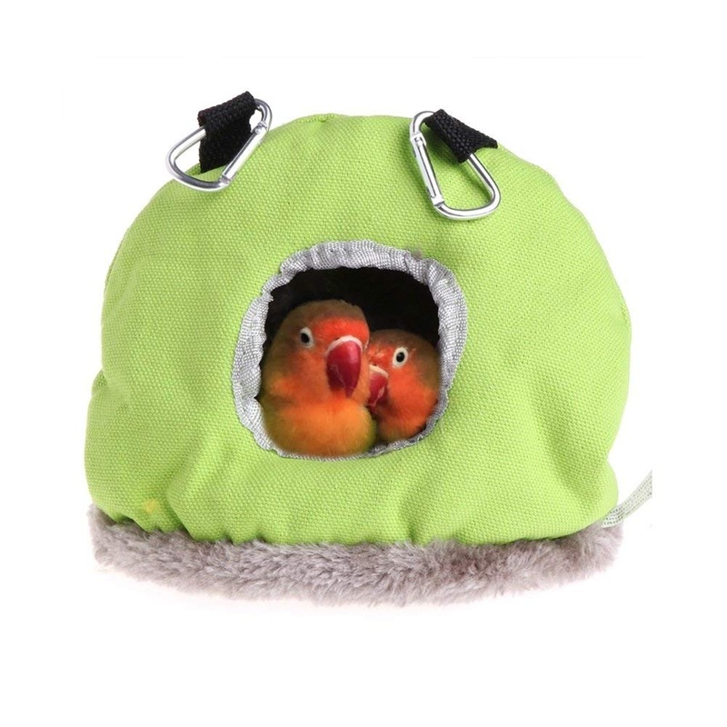 Litewoo Bird Hammock Nest Plush Warm Hanging Tent Pet Parrot Swing Bed Cave Cage for Parakeet Canary Cockatiel Lovebird Hamster Random Color Small