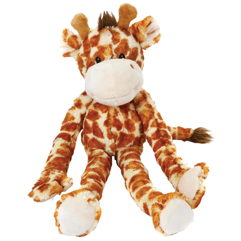 Multipet Swingin 19-Inch Large Plush Dog Toy with Extra Long Arms and Legs with Squeakers Giraffe 19″