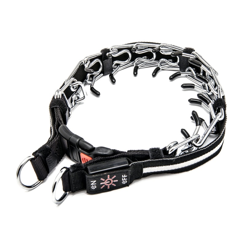 Nalas World Dog Prong Training Collar, No Pull Pinch Safety Collar with LED Light, Comfort Tips and Quick Release Snap Buckle, for Small, Medium & Large Dogs