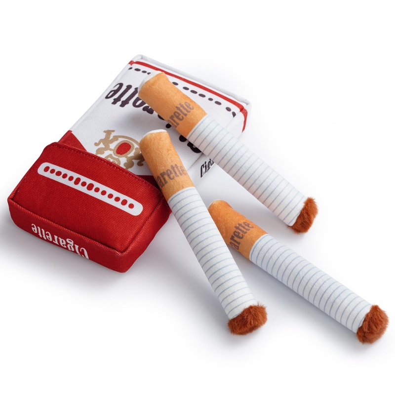 Nocciola 3 Packs Giggle Puff Stick Toys with a Box, Funny Interactive Giggle Sound Plush Dog Toys, Pitbull Husky Frenchie No Stuffing Puppy Toys for Small to Medium Breed, Dog Accessories Boy Gift Giggle Sounds