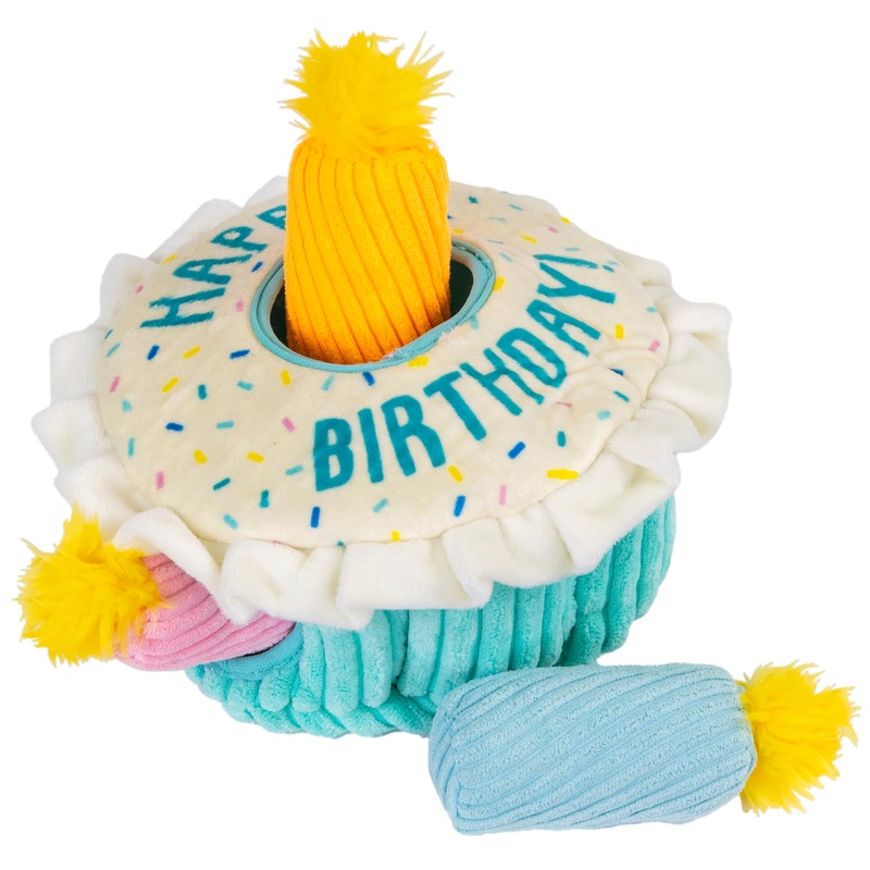 Outward Hound Hide A Birthday Cake, Plush Puzzle Birthday Themed Dog Toy Multi Medium (Birthday Cake)