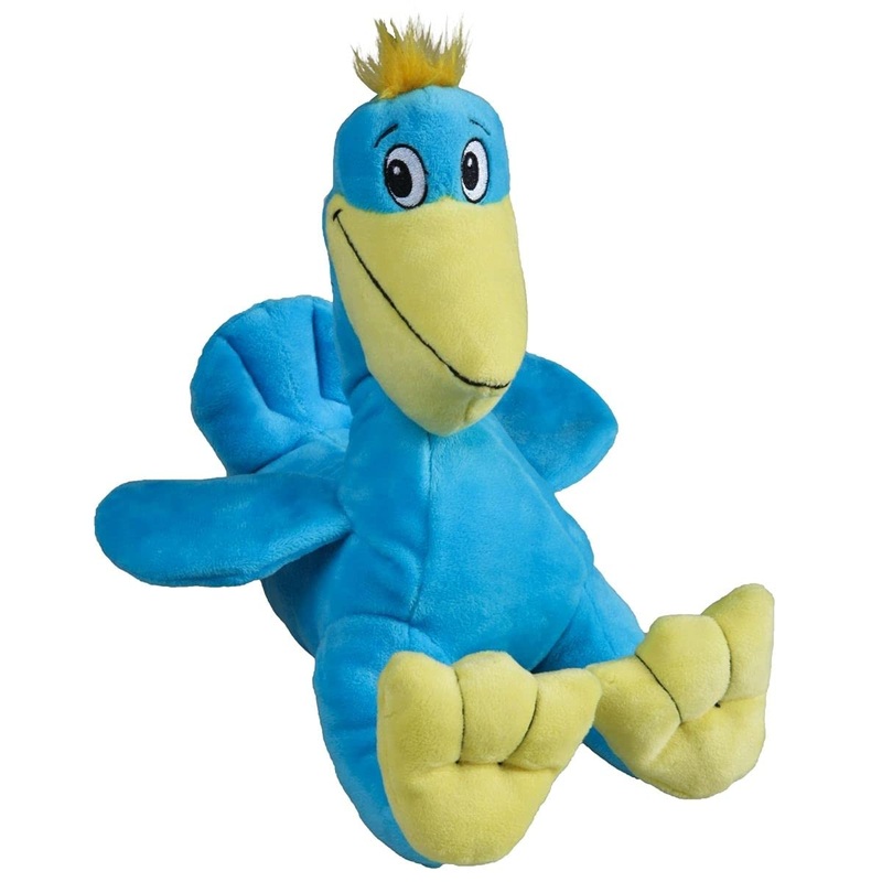 Snuggle Puppy Tender-Tuffs Big Shots – Large Sitting Pelican Marine Stuffed Plush Toy with Puncture Resistant Squeaker for Medium and Big Dogs