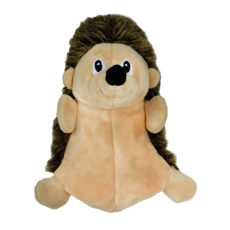 Snuggle Puppy Tender-Tuffs Crinkle – Large Tough Plush Stuffed Hedgehog Animal Dog Toy with Puncture Resistant Squeaker and Super Strong Seams