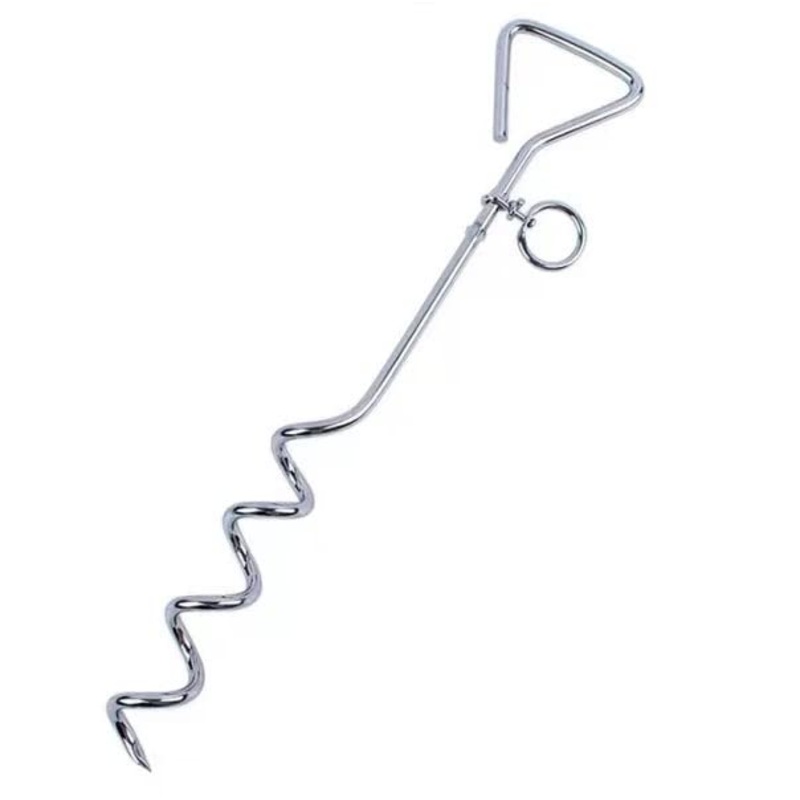 Dog Yard Stake, Heavy Duty Dog Anchor, 120lbs Safe Working Load, Rust-Resistant Tie-Out Leash Stake for Yard, Garden, Park, and Camping Use