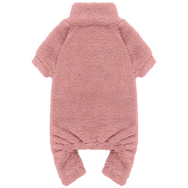 Fuzzy Dog Pajamas Turtleneck Dog Clothes Warm Soft Cozy Lightweight Dog Pjs Dog Sweaters for Small Dogs(Pink-S/M) Small/Medium Pink
